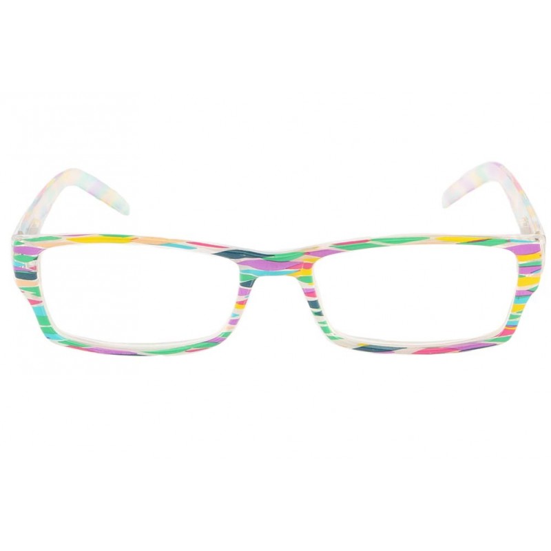 Lunettes De Lecture Prestya - Dioptrie 3.5, Monture Verte Et Marron, Grandes Verres 46x38 Mm - Homme, Look Rétro, Confortable