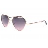Lunette de soleil coeur doré tendance Heart
