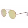 Lunette soleil ronde miroir doré Cartny
