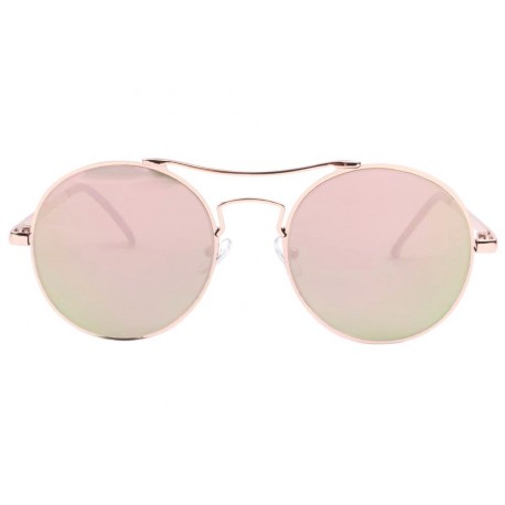 Lunette soleil ronde miroir doré Cartny #Cartny #doré Lunette soleil ronde miroir doré Cartny #Cartny #doré