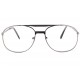 Grandes lunettes loupe métal marron Optya