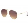 Lunettes de soleil aviateur marron et doree Morz Lunettes de Soleil Spirit of Sun