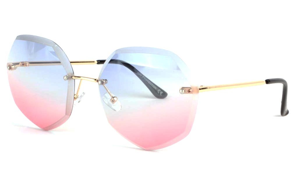 Lunettes soleil femme fashion rose et bleue Daisy