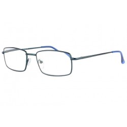 Lunette lecture bleue rectangle metal Marty