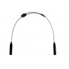 Cordon lunettes noir tresse en drisse