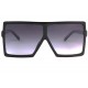 Tres grandes lunettes de soleil Noires Fashion Yek Lunettes de Soleil Eye Wear