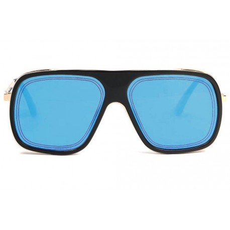 Lunette de soleil miroir bleu Obladi, lunette soleil ronde livré 48h!