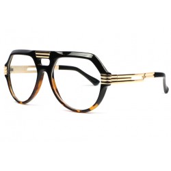 Grosses lunettes sans correction vintage marron fashion Lyk