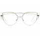 Grandes lunettes sans correction femme classe gris argent Dora Lunettes sans correction SOLEYL