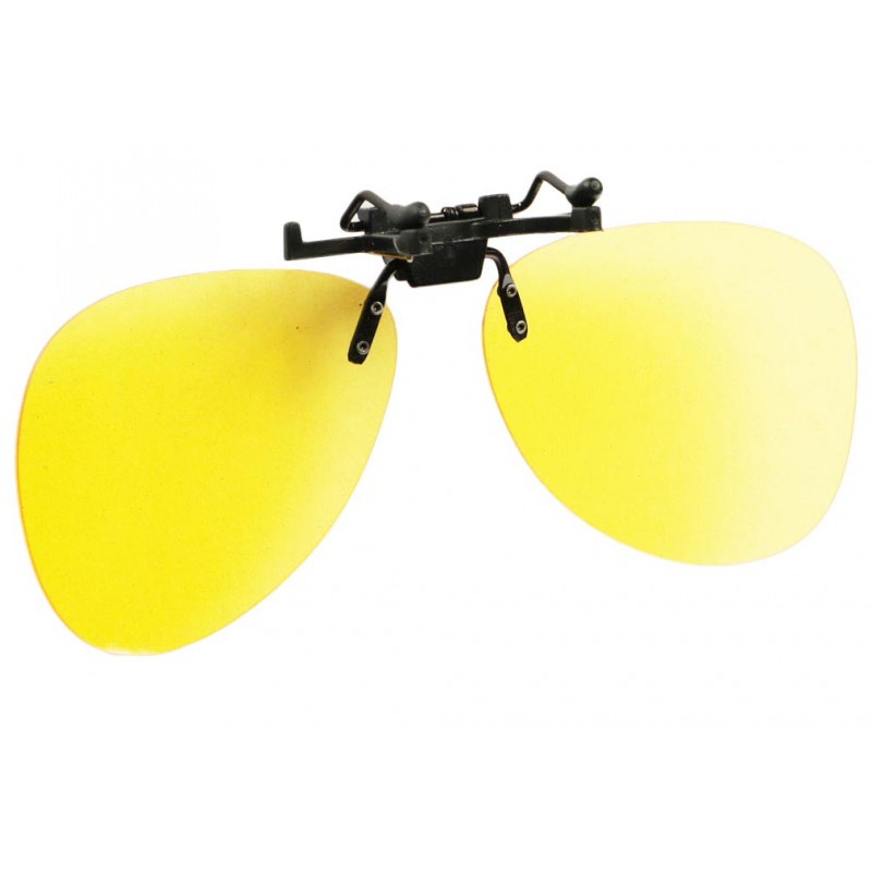 Grand clip lunettes de conduite de nuit surlunettes polarisantes jaunes Kyp