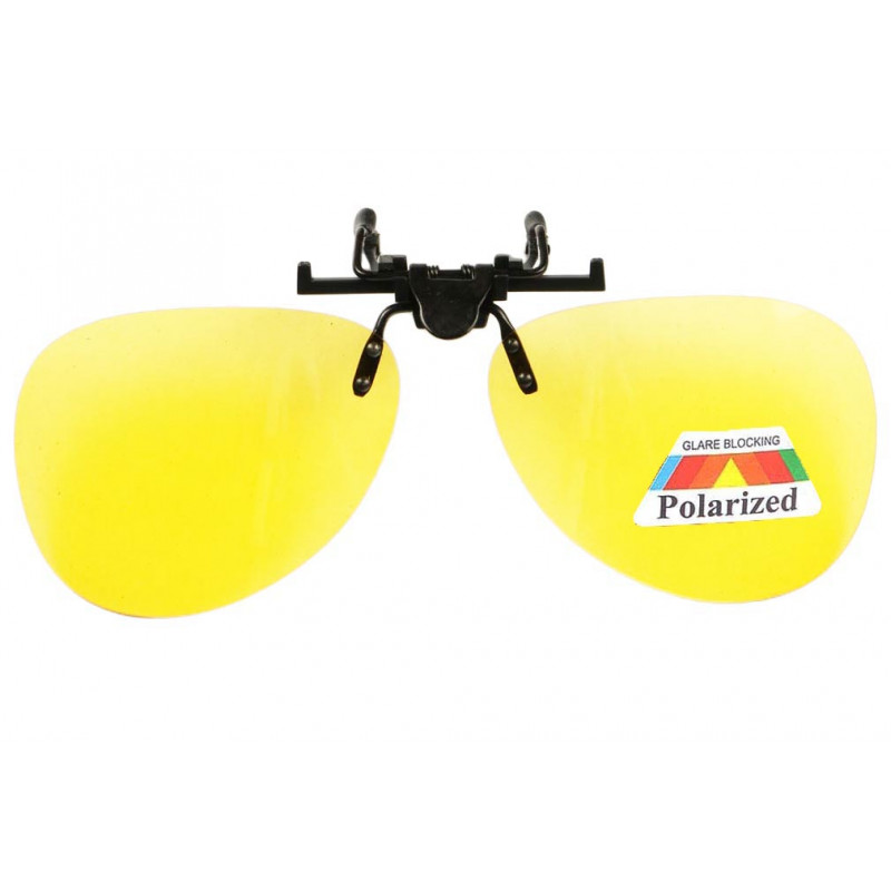 Clip lunettes de nuit polarisé pas cher, surlunettes jaune livré 48h!