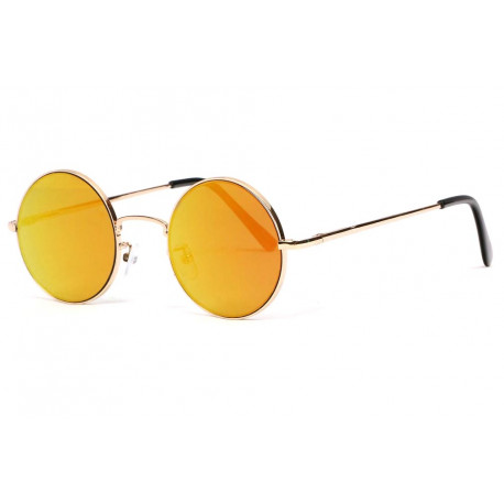 Petite lunette de soleil ronde dorée fashion Submy