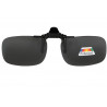 Clip solaire polarisé surlunettes de soleil rectangle noir Xerk Accessoires lunettes Loupea