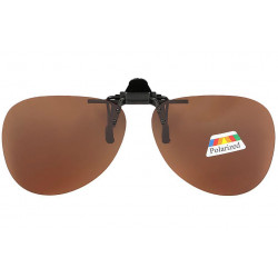 Clip solaire polarisé surlunettes de soleil aviateur Marron Perk Accessoires lunettes Loupea