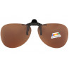 Clip solaire polarisé surlunettes de soleil aviateur Marron Perk Accessoires lunettes Loupea