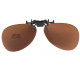 Clip solaire polarisé surlunettes de soleil aviateur Marron Perk Accessoires lunettes Loupea