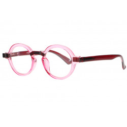 Lunettes loupe rondes roses transparentes Osy Lunette Loupe New Time