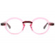 Lunettes loupe rondes roses transparentes Osy Lunette Loupe New Time