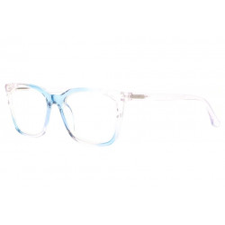Grandes lunettes loupe femme bleu transparent Maly