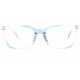 Grandes lunettes loupe femme bleu transparent Maly Lunette Loupe New Time