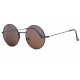 Fines lunettes de soleil rondes noires verres marrons Thyk Lunettes de Soleil SOLEYL