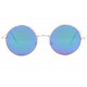 Fines lunettes de soleil rondes miroir bleu tendance Thyk Lunettes de Soleil Eye Wear