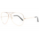 Grandes lunettes sans correction fines dorees aviateur Laik Lunettes sans correction SOLEYL