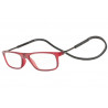 Lunettes loupe aimantees tour de cou rouge bordeaux classe Arry anciennes collections divers