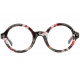 Grosses lunettes loupe rondes femme fleurs rouges Circy Lunette Loupe New Time