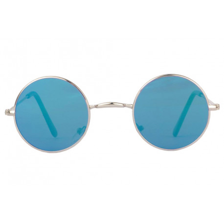 Lunette de soleil miroir bleu Obladi, lunette soleil ronde livré 48h!