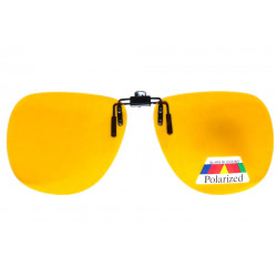 Grand clip lunettes de conduite de nuit surlunettes polarisantes jaunes Kyp