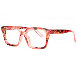 Grosses lunettes loupe rouges originales rectangles classes Relly Lunette Loupe New Time