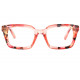 Grosses lunettes loupe rouges originales rectangles classes Relly Lunette Loupe New Time