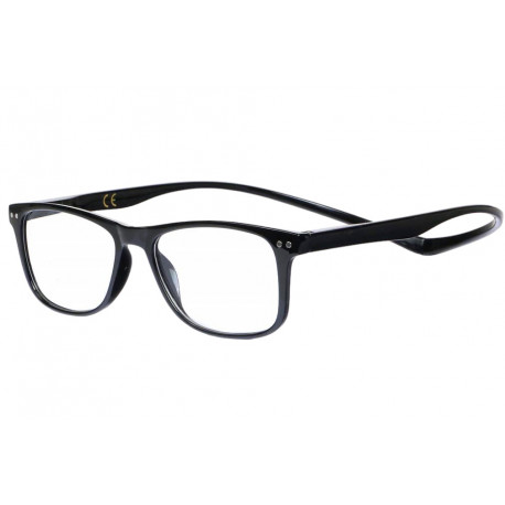 Lunettes de lecture noires rectangles classe Lectya