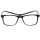 Lunettes de lecture noires rectangles classe Lectya