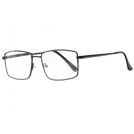 Lunettes loupe noires rectangles métal Flexya 