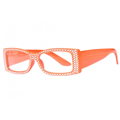 Lunettes loupe femme oranges strass fashion design Nella Lunette Loupe Loupea