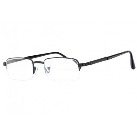 Lunettes de lecture Noires Métal Demi Cerclees Klerk Lunette Loupe Loupea