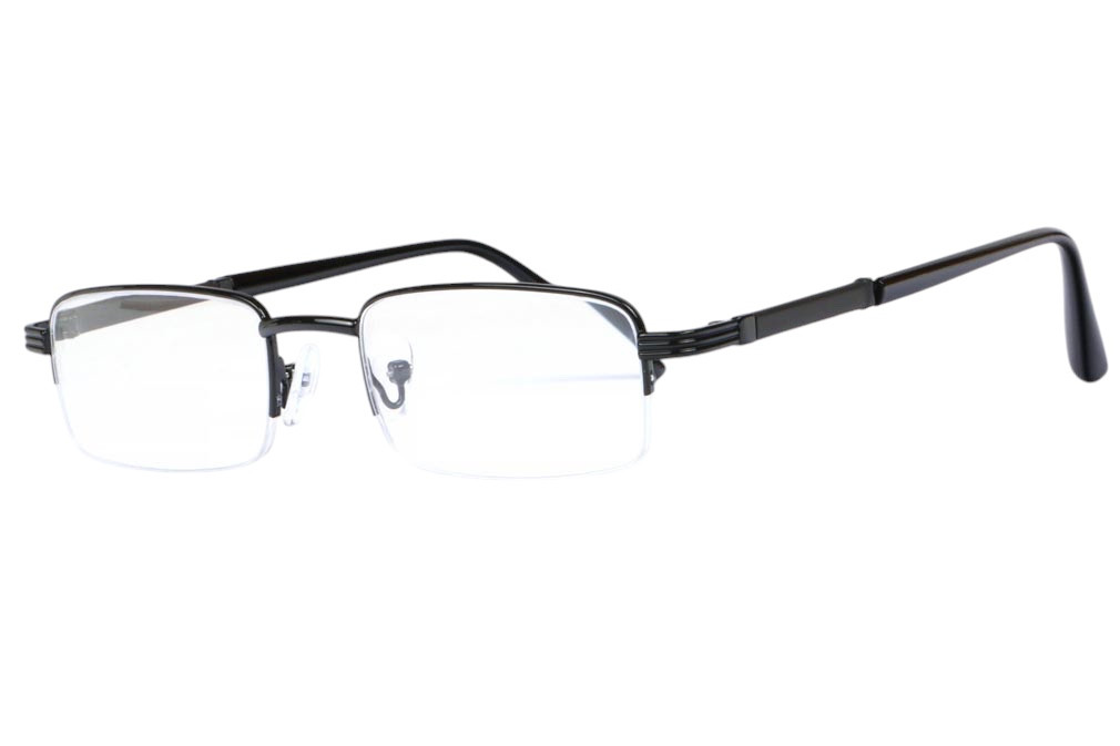 Lunettes de lecture Noires Metal Demi Cerclees Klerk