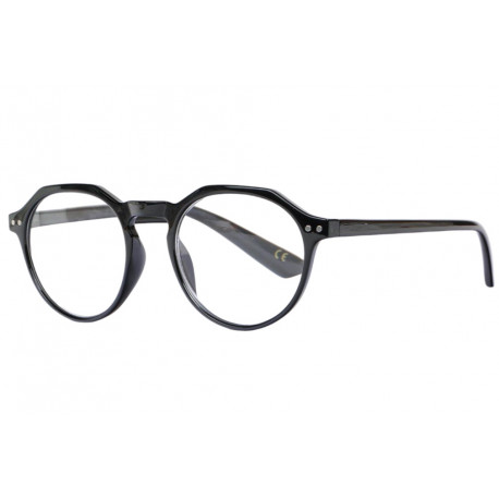 Lunettes de lecture rondes noires chics legeres Wyk Lunette Loupe PresBello