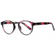 Lunettes loupe femme rouges originales a fleurs Musy Lunette Loupe ProLoupe