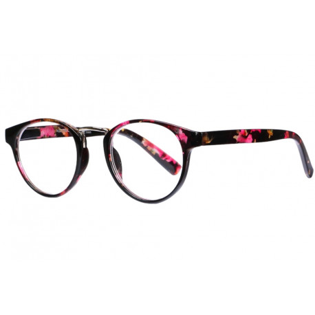 Lunettes loupe femme rouges originales a fleurs Musy Lunette Loupe ProLoupe